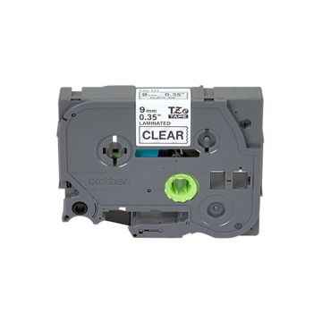 TZE-121 - Brother 9mm 8m Black on Clear Laminated Tape for P-Touch Series