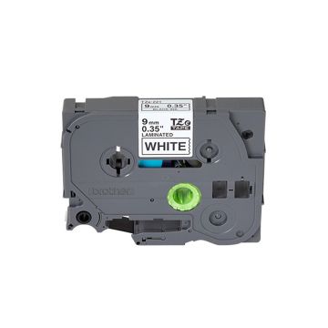 TZE-221 - Brother 9mm 8m Black on White Laminated Tape for P-Touch Series