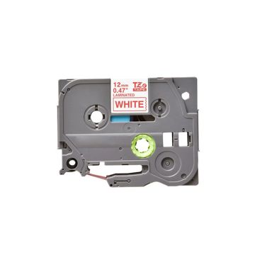 TZE-232 - Brother 12mm 8m Red on White Laminated Tape for P-Touch Series