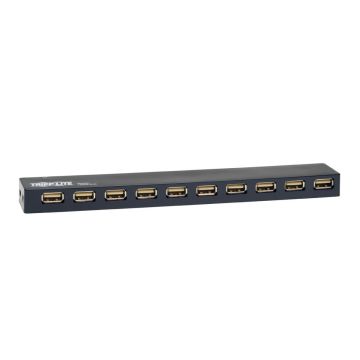 U223-010 - Tripp Lite 10-Port Usb 2.0 Mobile Hi-Speed Hub Notebook Laptop Bus Power Ac