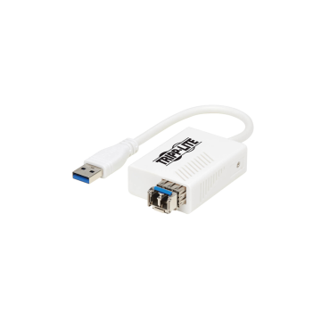 U336-MMF-1G-LC - Tripp Lite Usb 3.0 Multimode Fiber Optic Transceiver Ethernet Adapter, 10/100/1000 Mbps, 13