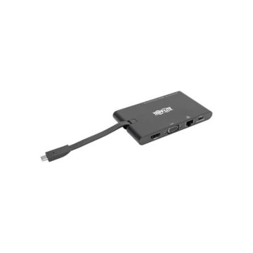 U442-DOCK3-B - Tripp-Lite AC USB-C Docking Station HDMI VGA GbE USB Hub 4K Black