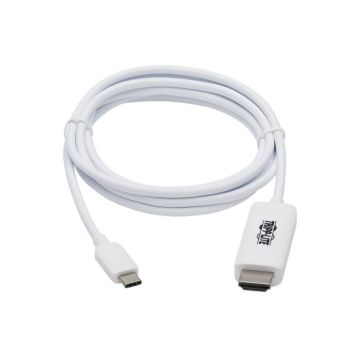 U444-006-HWE - Tripp Lite Usb C To Hdmi Adapter Cable 4K, 4:4:4 Thunderbolt 3 White 6Ft