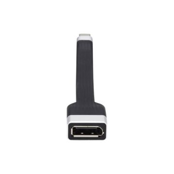 U444-F5N-DP4K6 - Tripp Lite Usb C To Displayport Adapter Cable Flat 4K 60Hz M/F Black 5In