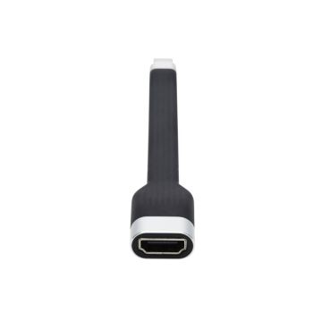 U444-F5N-HDR - Tripp Lite Usb C To Hdmi Adapter Cable Flat 4K 60Hz Uhd M/F Black 5In