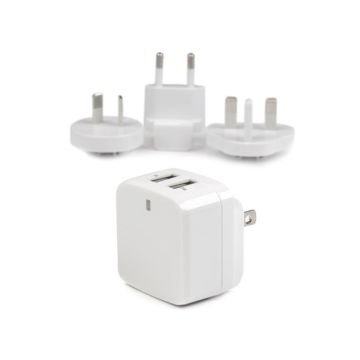 USB2PACWH - StarTech Accessory Dual Port USB Wall Charger 17W 3.4A White 