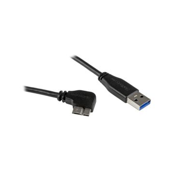USB3AU1MRS - StarTech Cable 1m (3ft) Slim Micro USB 3.0 Cable M M Right-Angle
