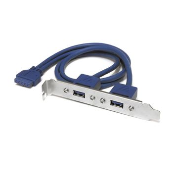 USB3SPLATE - StarTech 2Port USB 3.0 A Female Slot Plate Adapter 