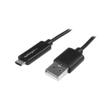 USBAUBL1M - StarTech Cable 1m Mirco-USB Cable with LED Charging Light M M 