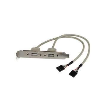 USBPLATE - StarTech Accessory 2 Port USB A Female Slot Plate Adapter 