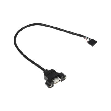USBPNLAFHD1 - StarTech 1ft Panel Mount USB Cable USB A to MB Header Cable 