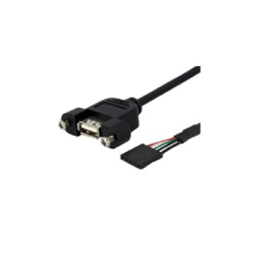 USBPNLAFHD3 - StarTech 3ft Panel Mount USB Cable USB A to MB Header Cable F F