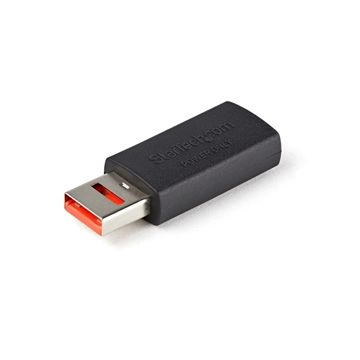 USBSCHAAMF - Startech Usb-A Data Blocking Charging Only Adapter Prevents Data Theft/Spyware/Malware -