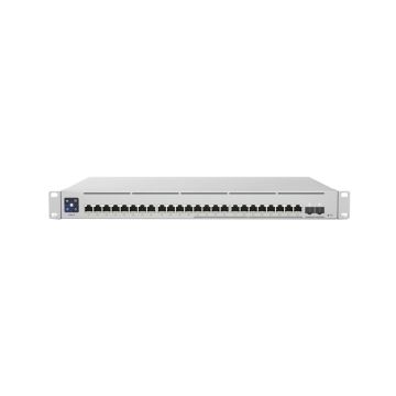 USW-24 - Ubiquiti UniFi 24-Ports 10/100/1000BASE-T Ethernet Layer 2 Rack-mountable Managed Network Switch with 2-Ports SFP