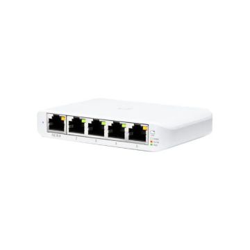 USW-FLEX - Ubiquiti Ultra Flex 4-Ports 10/100/1000BASE-T PoE+ Layer 2 Wall-mountable Managed Network Switch with 1-Port PoE++