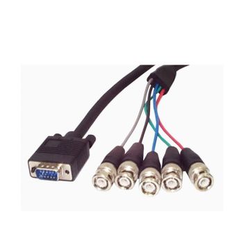 VGABNC5 - StarTech CB 6 ft Coax HD15 VGA to 5 BNC Monitor Cable M M 