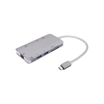 VP6920-2 - Smk Electronics Corporation, U Vp6920-2 Usb-C Mini Docking Station, Hdmi, 3 X Usb-A, Sd/Micro Sd, Gbe, 100W Pd,