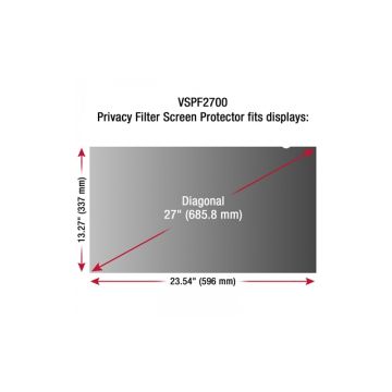 VSPF2700 - ViewSonic AC 27 Privacy Filter Screen Protector f Widescreen Black