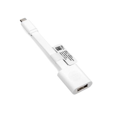 W56D3 - Dell USB-C to USB-A 3.0 Adapter White Cable for XPS 9380