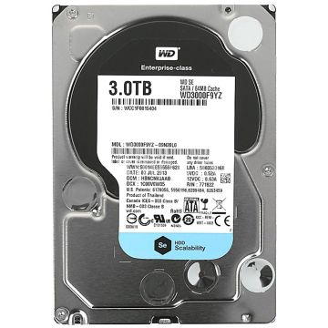 WD3000F9YZ - Western Digital SE 3TB SATA 6Gb/s 7200RPM 64MB Cache 3.5-inch Internal Hard Drive