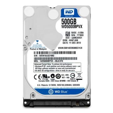 WD5000BPVX - Western Digital Blue 500GB SATA 6Gb/s 5400RPM 8MB Cache (Advanced Format) 2.5-inch Internal Hard Drive