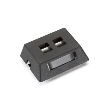 WPT459-MF - Black Box Modular Furniture Wallplate - 2-Port, Black, Gsa, Taa