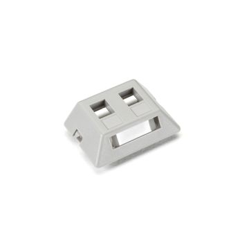 WPT461-MF - Black Box Modular Furniture Wallplate - 2-Port, Gray, Gsa, Taa