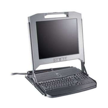 XT943 - Dell 1U KMM Console with Touchpad Keyboard and 17 LCD Versa Rails
