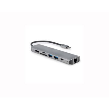 Y10A236-A1 - Rocstor Usb-C Multiport Adapter-Aluminum