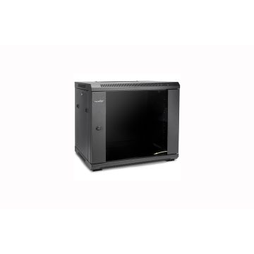 Y10E002-B1 - Rocstor Solidrack 9U Rack Enclosure Tempered Glass Window-Black