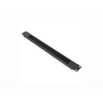 Y10E010-B1 - Rocstor 1U Rack Mount Brush Panel- Blk Rack Cable Management-Black