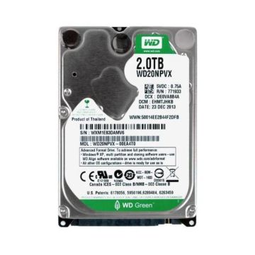 WD20NPVX - Western Digital Green 2TB SATA 6Gb/s 5400RPM 8MB Cache 2.5-inch Internal Hard Drive