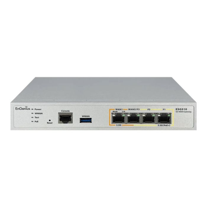 ESG510 - EnGenius 4-Ports 2.5GbE 1-Port PoE+ Cloud-Managed VPN Firewall Security Gateway