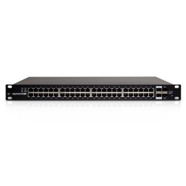 ES-48-500W - Ubiquiti EdgeSwitch 48-Ports 10/100/1000BASE-T Ethernet and 2-Ports SFP Layer 3 Rack-mountable Managed Network Switch with 2-Ports SFP+