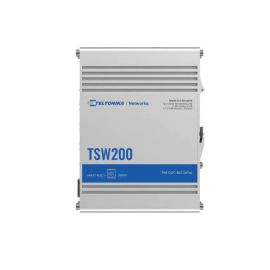 TSW200000050 - Teltonika TSW200 8-Ports 10/100/1000BASE-T PoE+ DIN Rail-mountable Network Switch with 2-Ports SFP